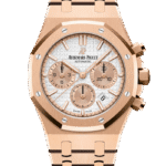 AP Royal Oak Chronograph Ref.26331 Rose Gold Silver Dial Swiss Replica