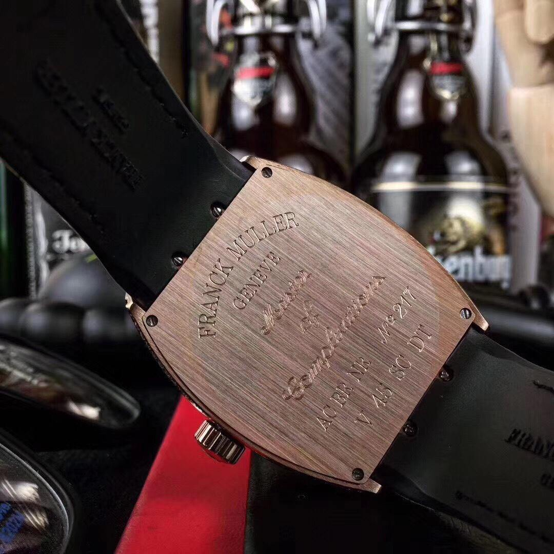 Iced Franck Muller Vanguard V45 SC DT D CD 5N Rose Gold Watch - Image 5